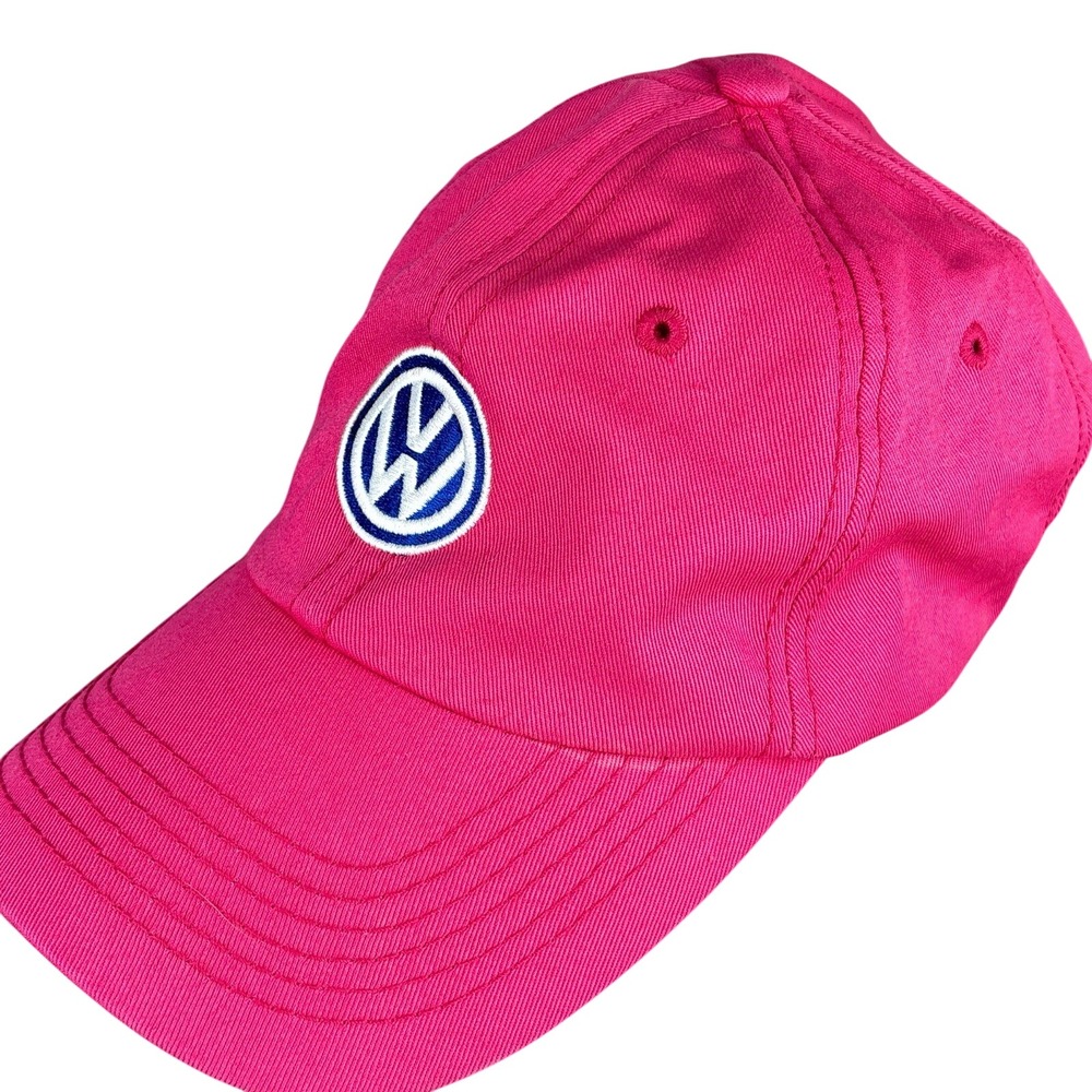 VW Volkswagen Driver Gear Strapback Hat Patch Logo One Size Pink